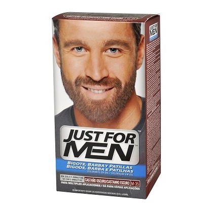 Just For Men gel colorante castaño oscuro para bigote y barba 30ml