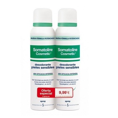 Somatoline  Duplo Desodorante piel sensible spray 150ml+150ml