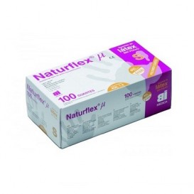 Naturflex Guantes de Latex  sin polvo Talla M 100 unidades