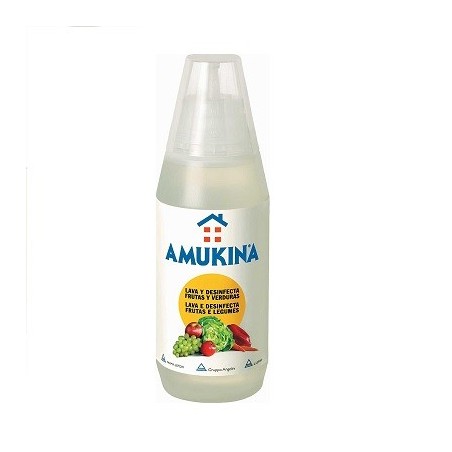 Amukina Solución 500 ml Lava y Desinfecta Frutas y Verduras