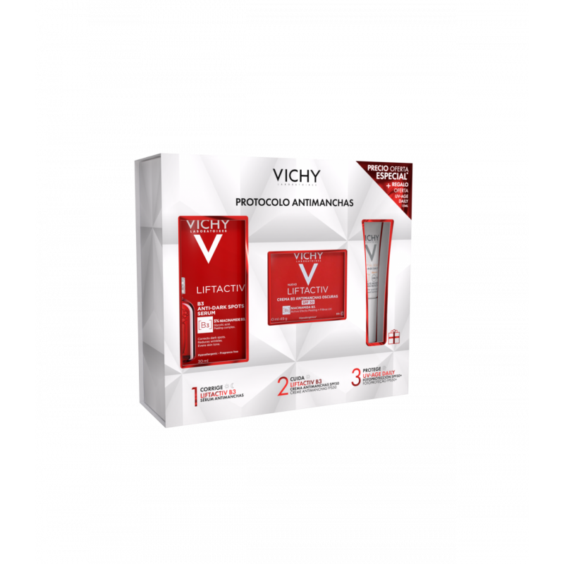 Comprar Vichy Pack Liftactiv B3 serum 30ml+Crema B3 manchas oscuras 50ml Protocolo Antimanchas a precio de oferta