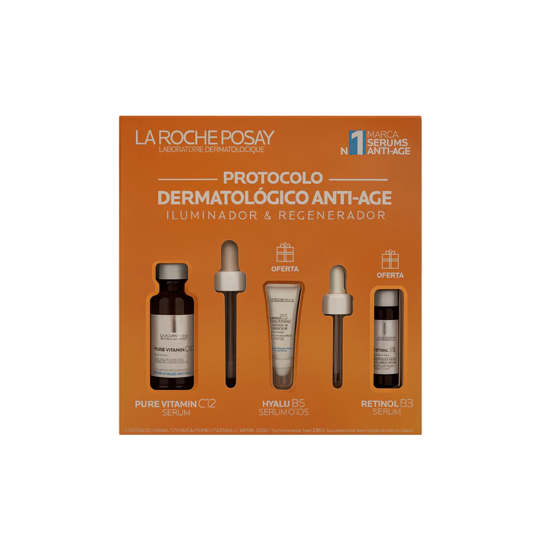 La Roche Posay Pack Pure Vitamin C12 Sérum 30 ml + Regalo Hyalu B5 Sérum Ojos 5 ml + Retinol B3 Sérum 10 ml
