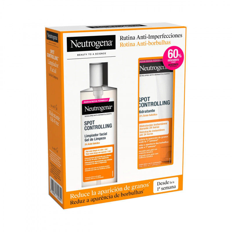 Comprar Neutrogena Pack Spot Controlling Gel Limpiador 200Ml + Hidratante 50ml a precio de oferta