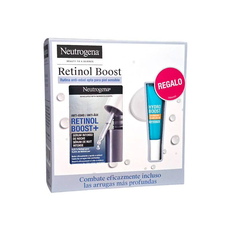 Comprar Neutrogena Retinol Boost Serum Intenso de Noche 30 ml + Regalo Hydro Boost Fluido Hidratante SPF50 15ml en oferta