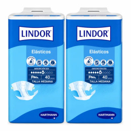 Lindor Pañales Elásticos Día Talla M, 80 unidades