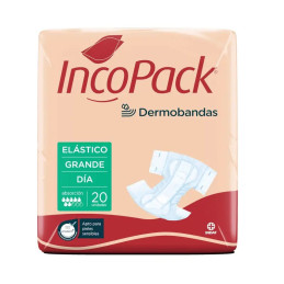 Incopack Anatómico Elástico Día Talla Grande , 80 unidades